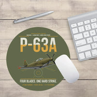 Thumbnail for P-63A Kingcobra design on green army round mouse pad