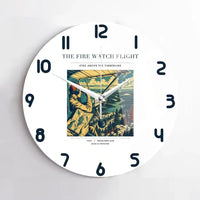 Thumbnail for VINTAGE G4194 - The Fire Watch Flight - Designed Wall Clocks design on white no-frame