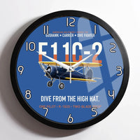 Thumbnail for F11C-2 Goshawk Dive from the High Hat design on blue framed wall clock