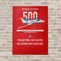Thumbnail for Cessna Citation 500 - Citation I vertical canvas print - no frame - red background