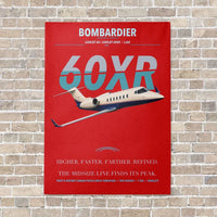 Thumbnail for Bombardier Learjet 60XR vertical canvas print - no frame - red background