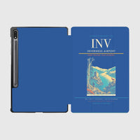 Thumbnail for Inverness Airport (INV) design on blue samsung tablet tablet case