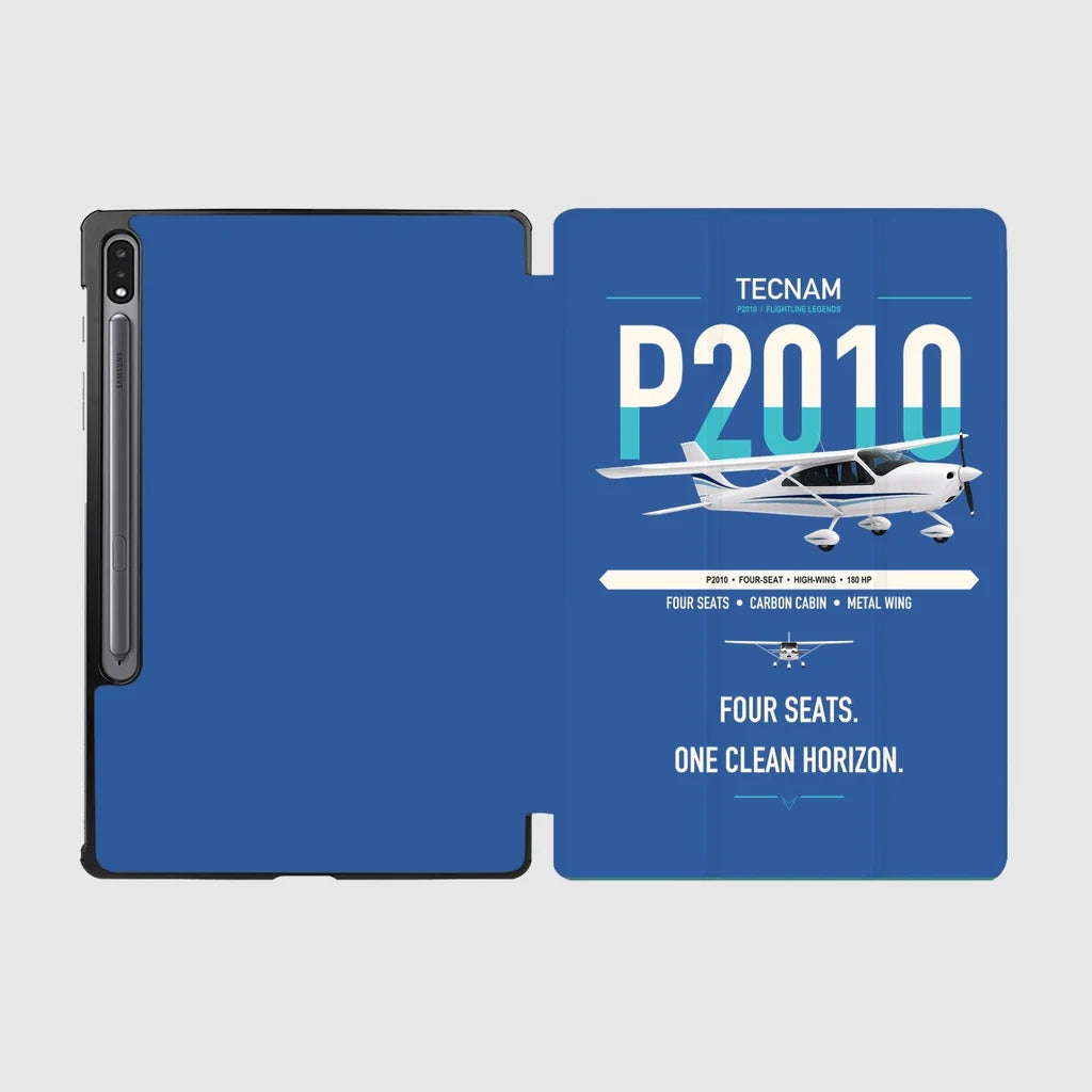 Tecnam P2010 design on blue samsung tablet tablet case