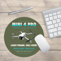 Thumbnail for DJI Mini 4 Pro design on green army round mouse pad