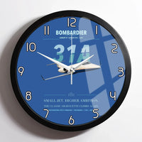 Thumbnail for Bombardier Learjet 31A design on blue framed wall clock