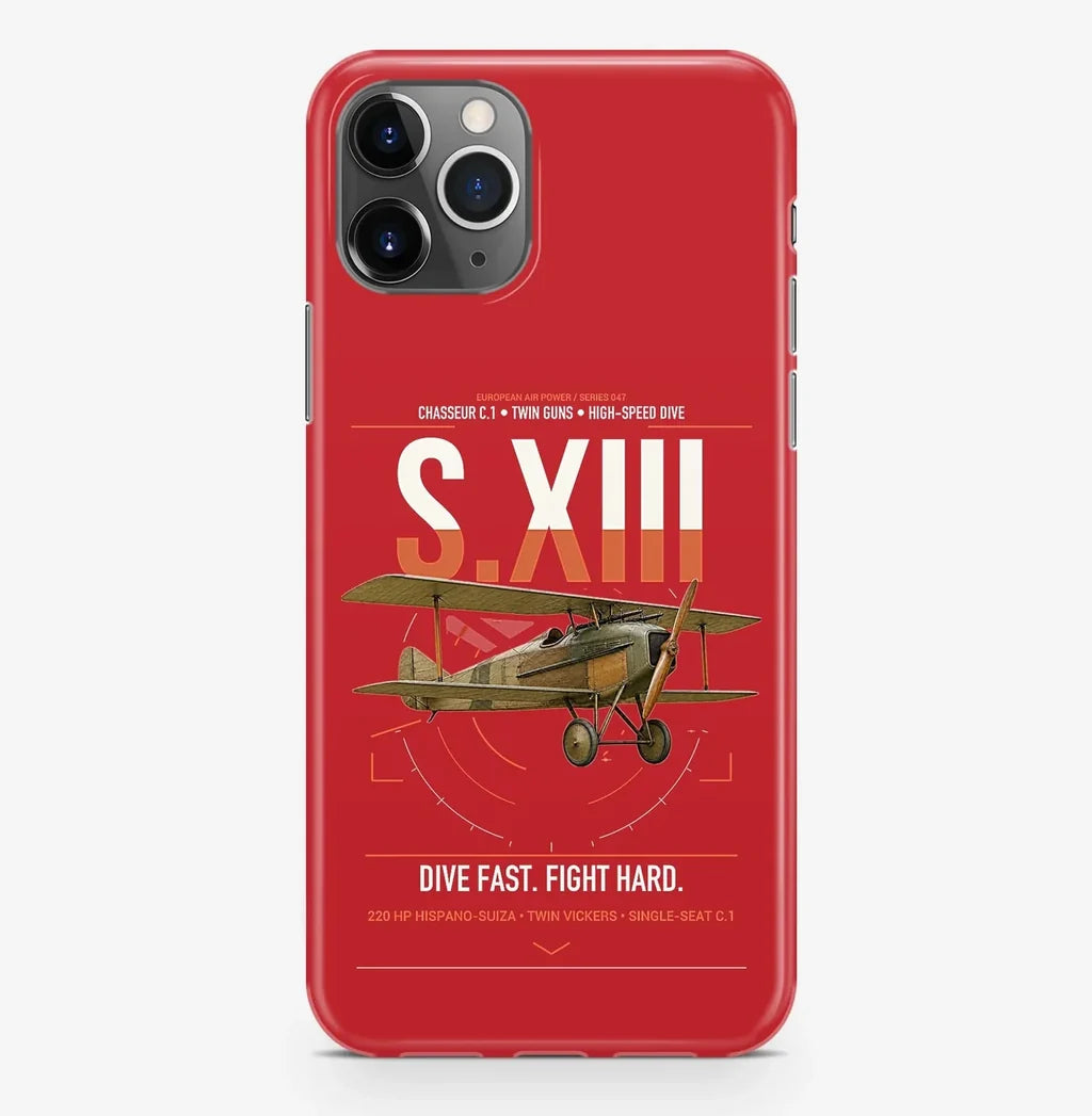 SPAD S.XIII C.1 design on red magsafe iphone case, for iPhone Pro Max