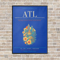 Thumbnail for Hartsfield-Jackson Atlanta International Airport ATL - Canvas Framed - Blue