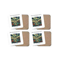 Thumbnail for The Monsoon Run - Designed Coasters design on white 4-pieces-set