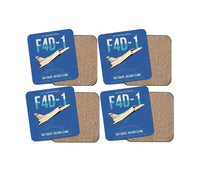 Thumbnail for F4D-1 Skyray design on blue 4 pieces set coaster