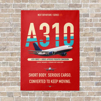 Thumbnail for Airbus A310-200P2F vertical canvas print - no frame - red background
