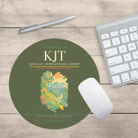 Thumbnail for Kertajati International Airport (KJT) design on green army round mouse pad