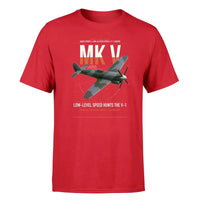 Thumbnail for Hawker Tempest Mk V design on red t-shirt, single-side print