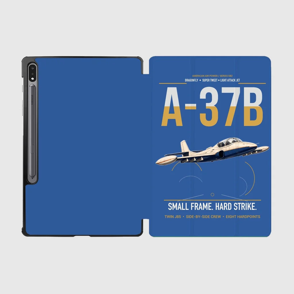 A-37B Dragonfly design on blue samsung tablet tablet case