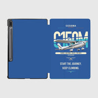 Thumbnail for Cessna 150M design on blue samsung tablet tablet case