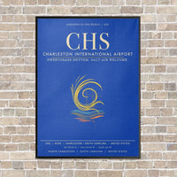 Thumbnail for Charleston International Airport CHS - Canvas Framed - Blue