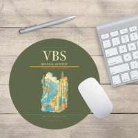 Thumbnail for Brescia Airport (VBS) design on green army round mouse pad