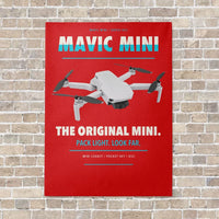 Thumbnail for DJI Mavic Mini vertical canvas print - no frame - red background