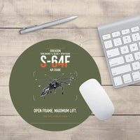 Thumbnail for Erickson S-64F Air Crane design on green army round mouse pad