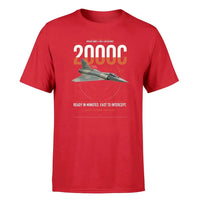 Thumbnail for Dassault Mirage 2000C RDI design on red t-shirt, single-side print