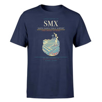 Thumbnail for Santa Maria Public Airport (SMX) T-Shirt single-side front print in Navy Blue | santa-maria-public-airport-smx-double-side-t-shirt