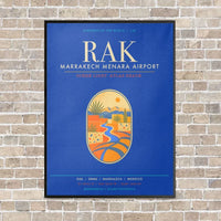 Thumbnail for Marrakech Menara Airport RAK - Canvas Framed - Blue