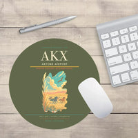 Thumbnail for Aktobe Airport (AKX) design on green army round mouse pad