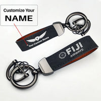 Thumbnail for FijiAirways Airlines Horseshoe Buckle key chain, Black + Name