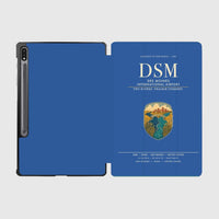 Thumbnail for Des Moines International Airport (DSM) design on blue samsung tablet tablet case