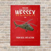Thumbnail for Westland Wessex HU5 vertical canvas print - no frame - red background