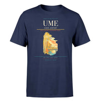 Thumbnail for Umeå Airport (UME) T-Shirt single-side front print in Navy Blue | umeå-airport-ume-double-side-t-shirt