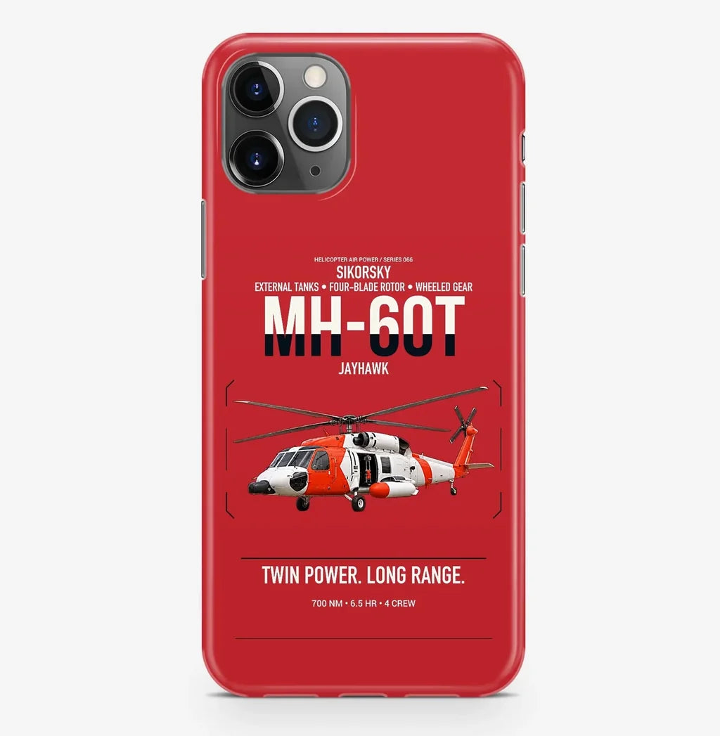 Sikorsky MH-60T Jayhawk design on red magsafe iphone case, for iPhone Pro Max