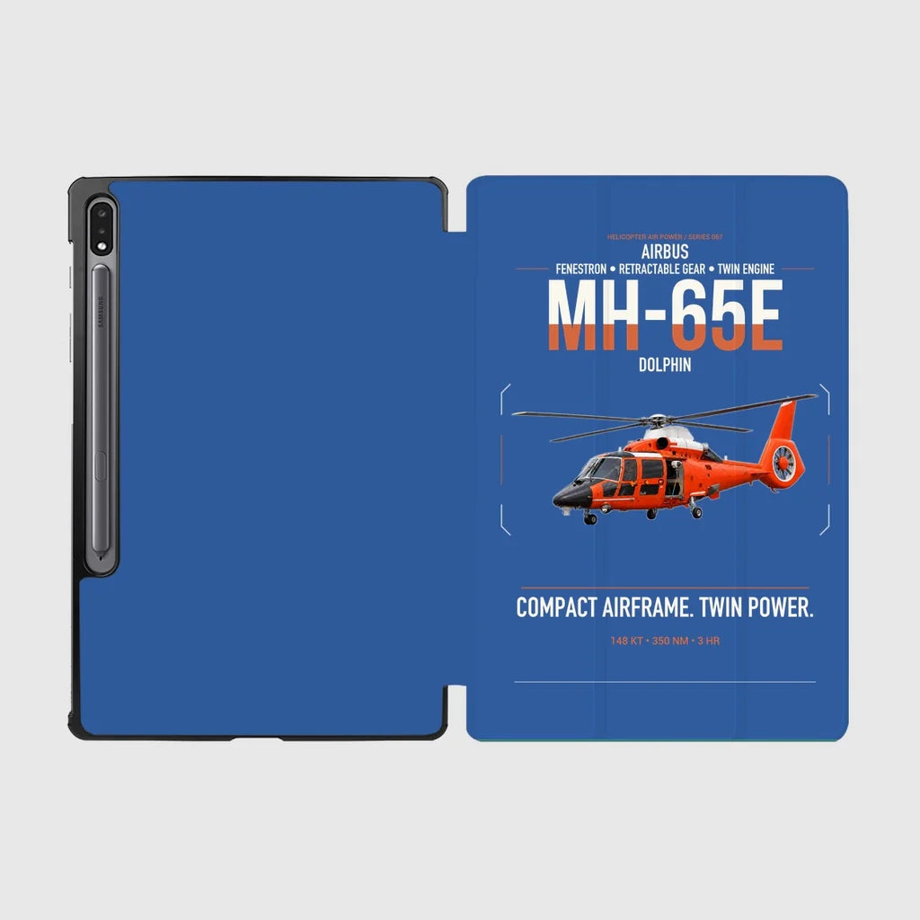 Airbus MH-65E Dolphin design on blue samsung tablet tablet case