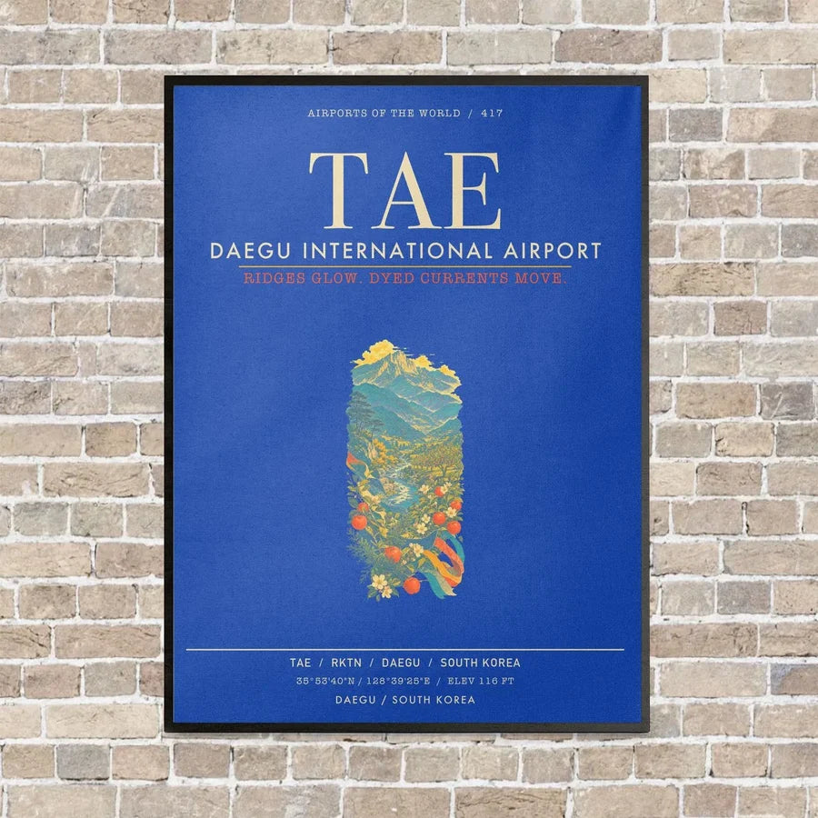 Daegu International Airport TAE - Canvas Framed - Blue