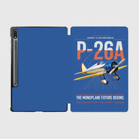 Thumbnail for Boeing P-26A Peashooter design on blue samsung tablet tablet case