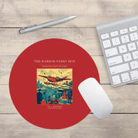 Thumbnail for VINTAGE G4361 - The Harbor Ferry Hop - Designed Mouse Pads design on red round