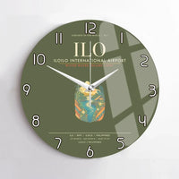 Thumbnail for Iloilo International Airport ILO Wall-Clock No-Frame - Green Army