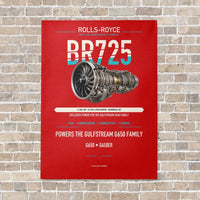 Thumbnail for BR725 vertical canvas print - no frame - red background
