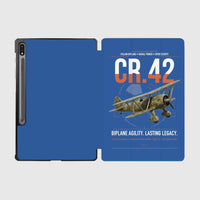 Thumbnail for Fiat CR.42 Falco design on blue samsung tablet tablet case