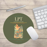 Thumbnail for Lampang Airport (LPT) design on green army round mouse pad