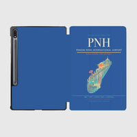 Thumbnail for Phnom Penh International Airport (PNH) design on blue samsung tablet tablet case