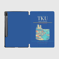 Thumbnail for Turku Airport (TKU) design on blue samsung tablet tablet case