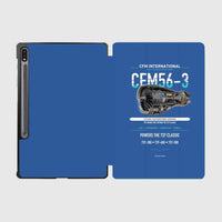 Thumbnail for CFM56-3 design on blue samsung tablet tablet case