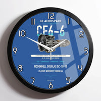 Thumbnail for CF6-6 design on blue framed wall clock