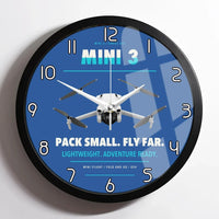 Thumbnail for DJI Mini 3 design on blue framed wall clock