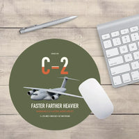 Thumbnail for Kawasaki C-2 design on green army round mouse pad