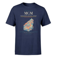 Thumbnail for Montgomery Regional Airport (MGM) T-Shirt single-side front print in Navy Blue | montgomery-regional-airport-mgm-double-side-t-shirt