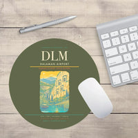 Thumbnail for Dalaman Airport (DLM) design on green army round mouse pad