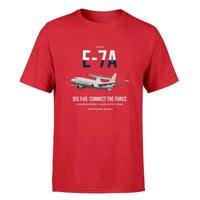 Thumbnail for E-7A Wedgetail design on red double-side t-shirt, single-side print