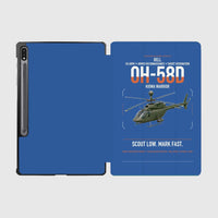 Thumbnail for Bell OH-58D Kiowa Warrior design on blue samsung tablet tablet case