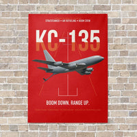 Thumbnail for KC-135 STRATOTANKER vertical canvas print - no frame - red background